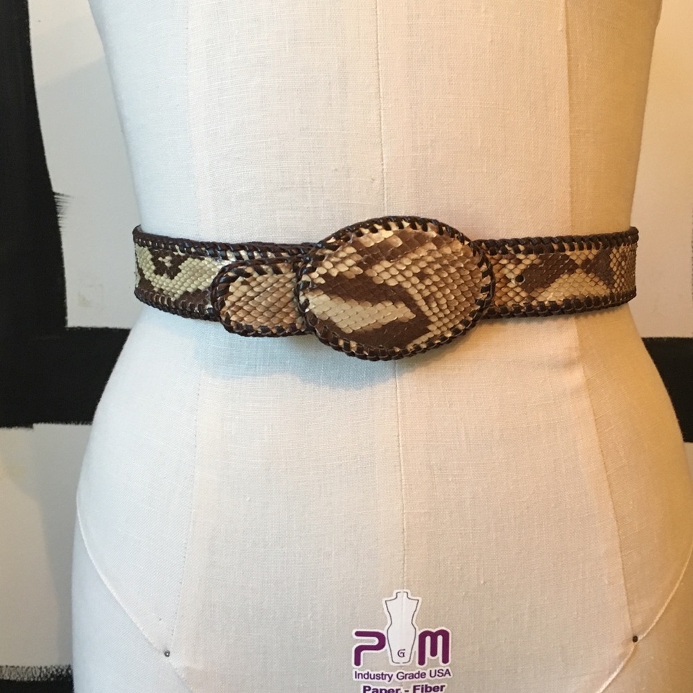 Vintage Python Handcrafted Belt - image 1